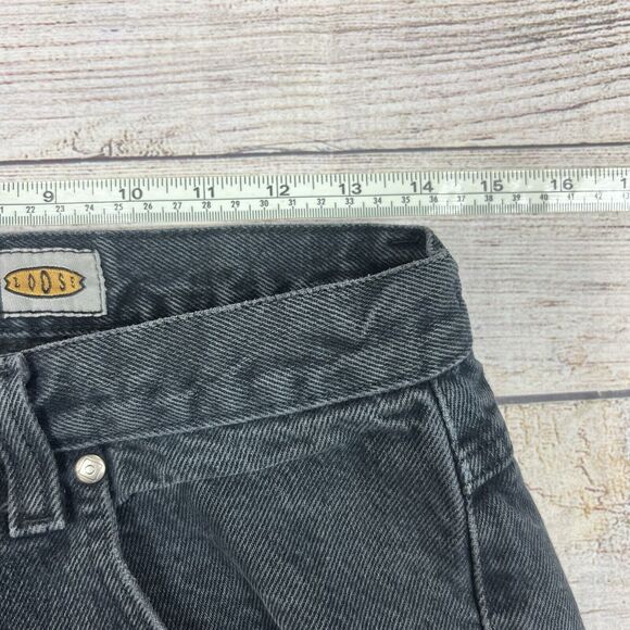 Vintage Anchor Blue Mens Black Gray Loose Jeans Size 30x30 Y2K 90s - Picture 9 of 11